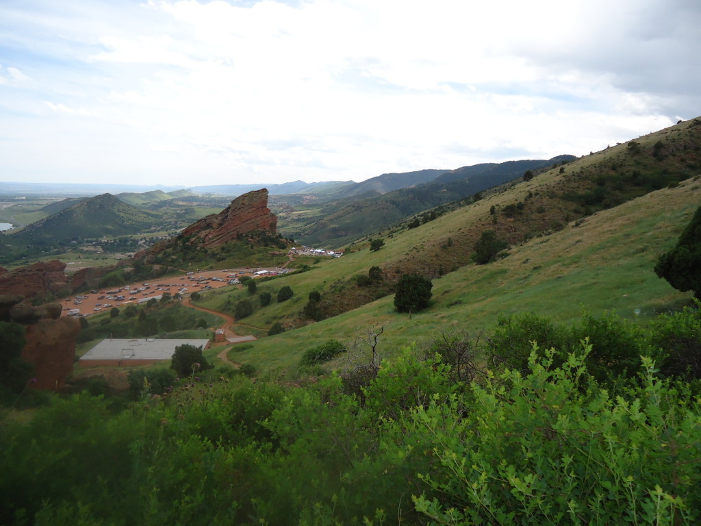 Red Rocks Park, with Ship Rock marking the amphitheater in the distance.