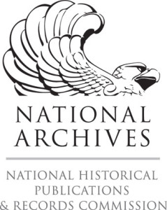 Image of the National Archives's name and emblem followed by the words "National Historical Publications & Records Commission"