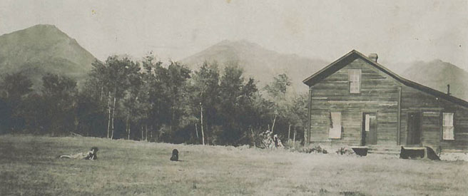 Historic photo of the Walker Family Ranch.