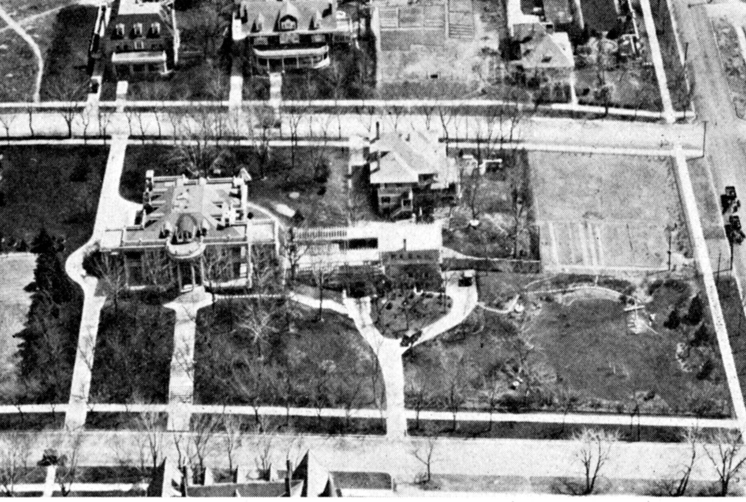 aerial view of Humphreys mansion