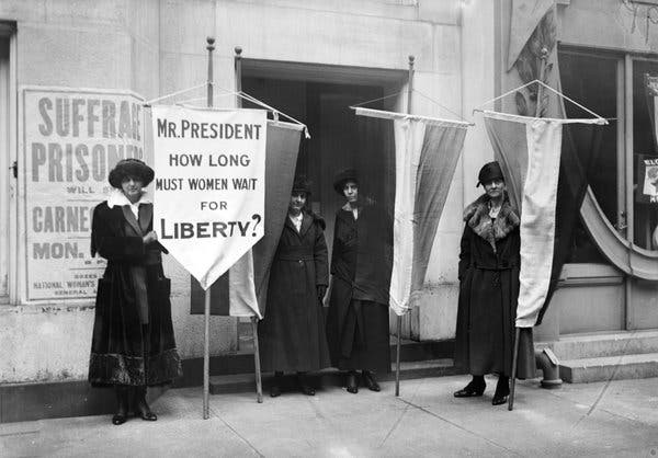 suffragists protesting