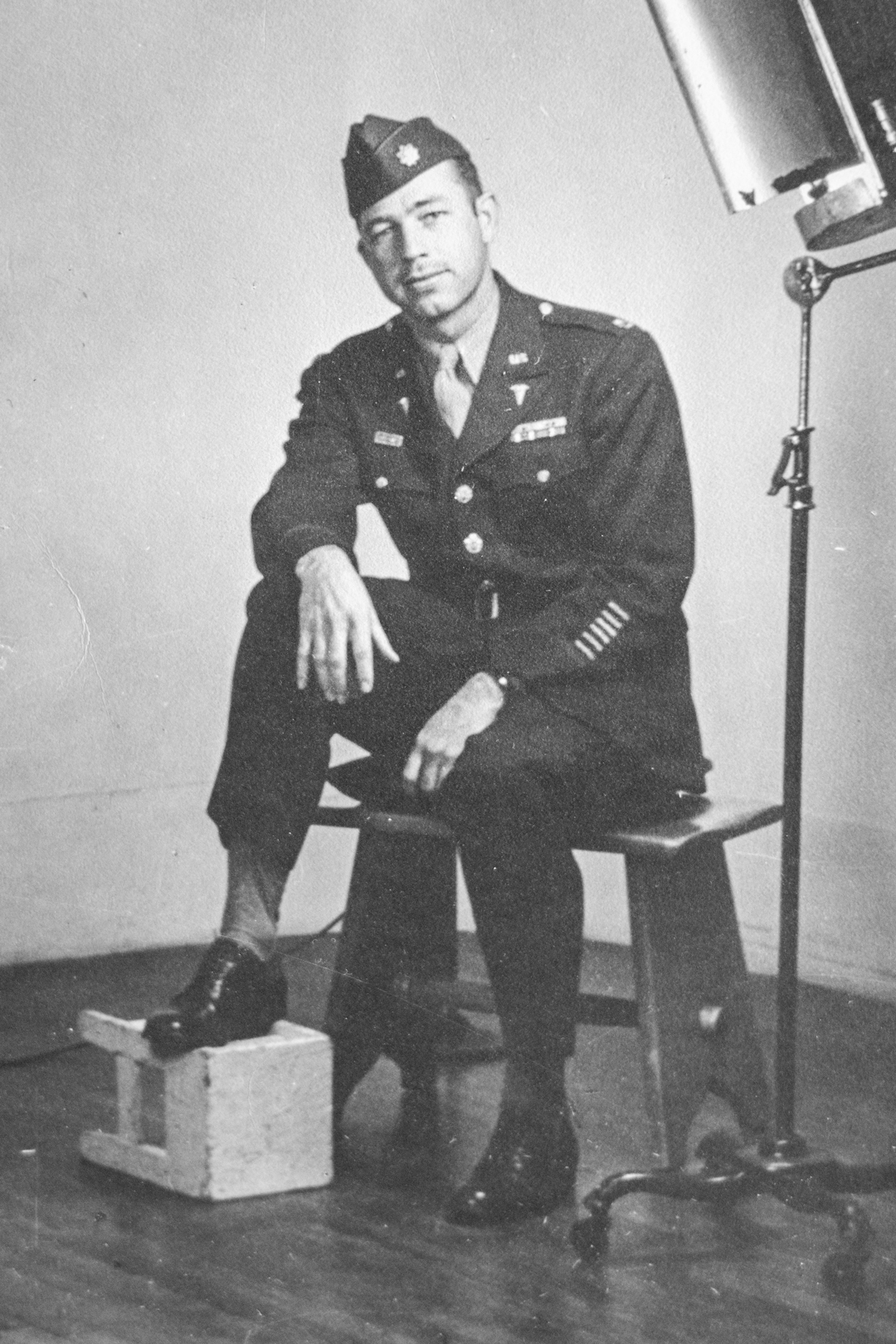 A dress uniform portrait of Jack Comstock, MD