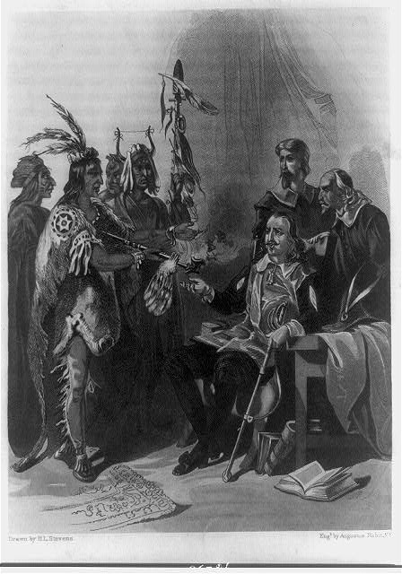 Meeting of Governor Carver and Massasoit (Ousamequin)