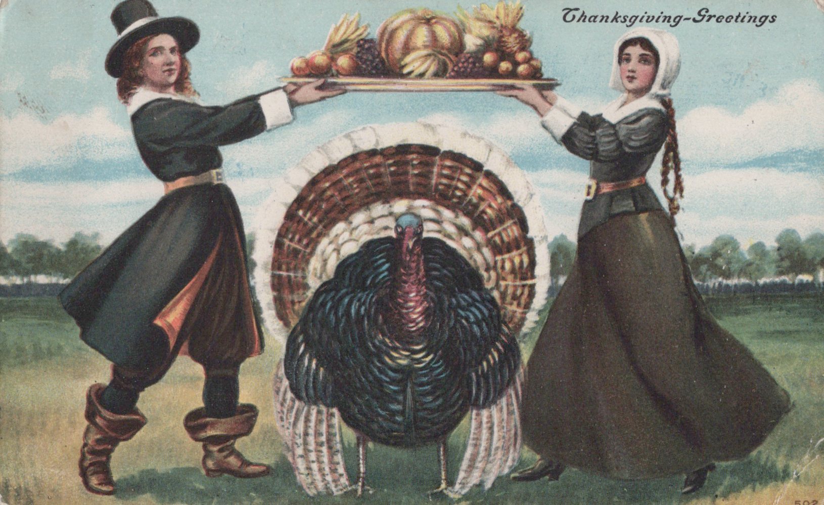 Thanksgiving Greeting Card, 1908