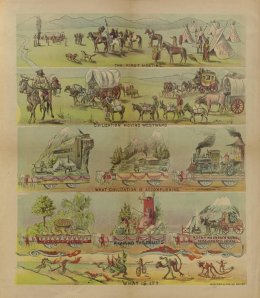 A print detailing the “Pageant of Progress” Parade, printed in the Rocky Mountain News.