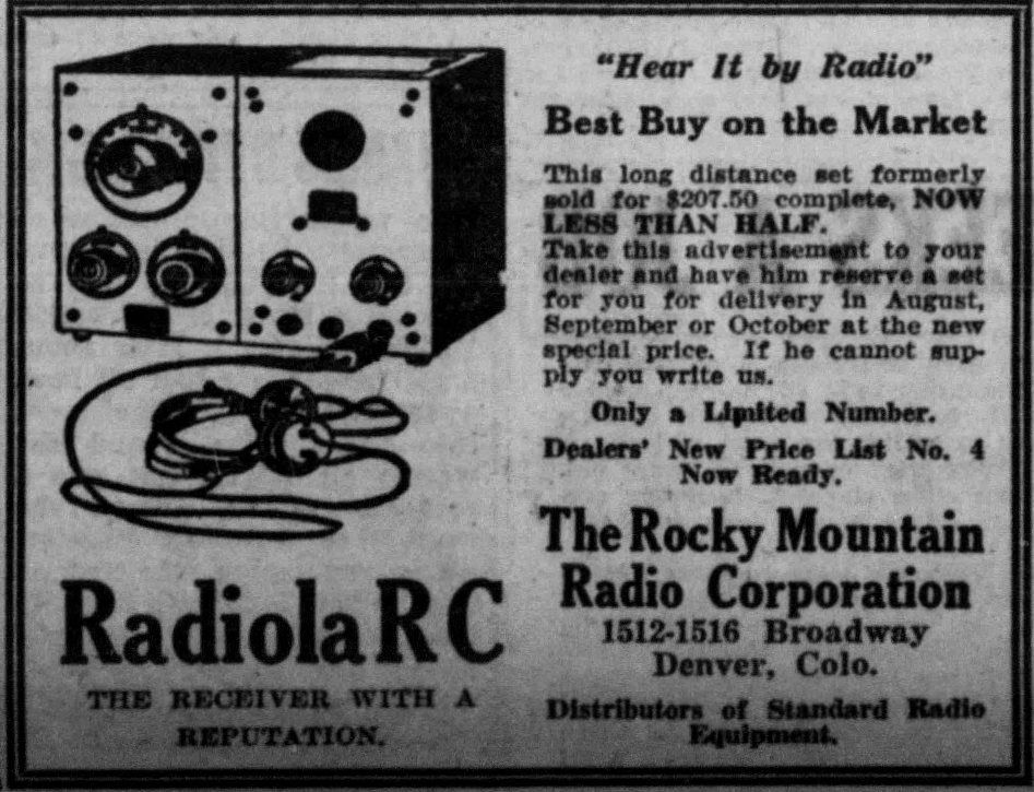 A radio advertisement from The Great Divide newspaper