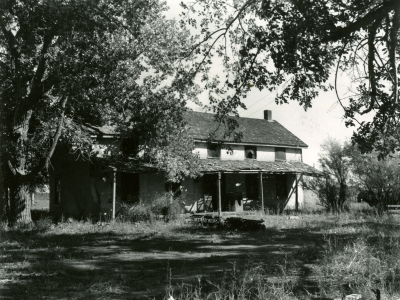 The “old Prowers house” in Boggsville, Colorado, photographed in October 1957.