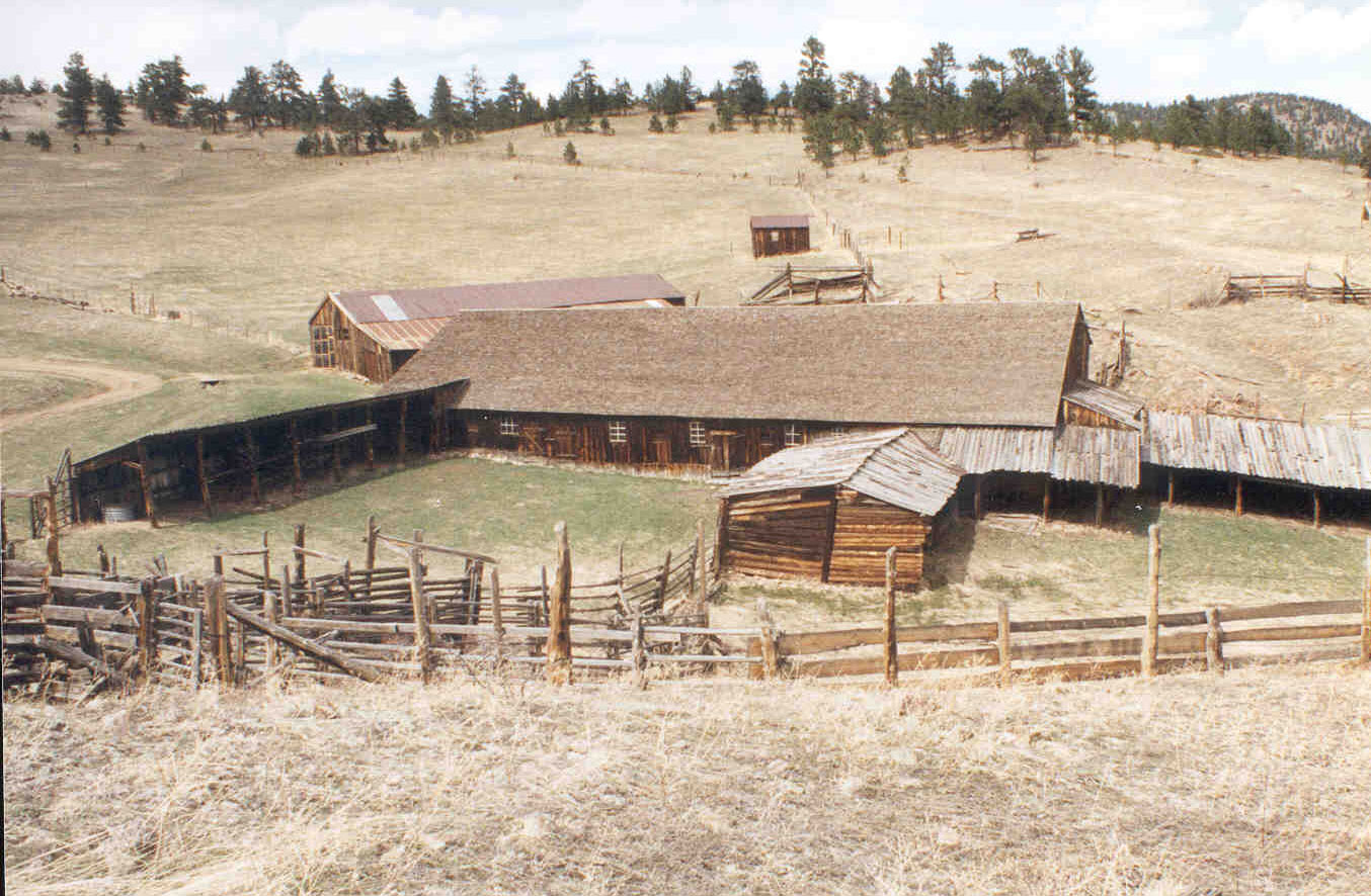 A corral and associated outbuildings in the Walker Ranch historic district.
