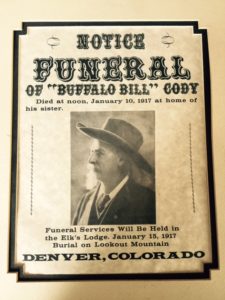 Buffalo Bill Funeral notice.
