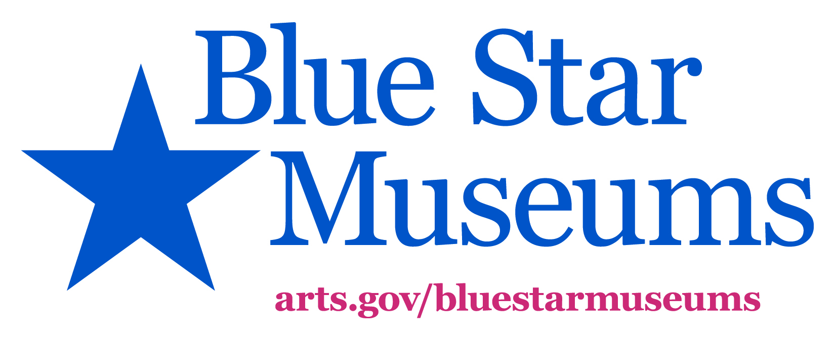 Blue Star Museums logo including URL to arts.gov/bluestarmuseums
