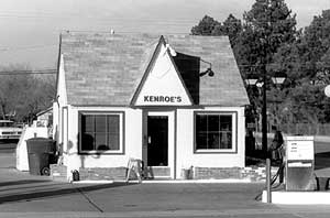 An example of cottage gas station architectural style. 