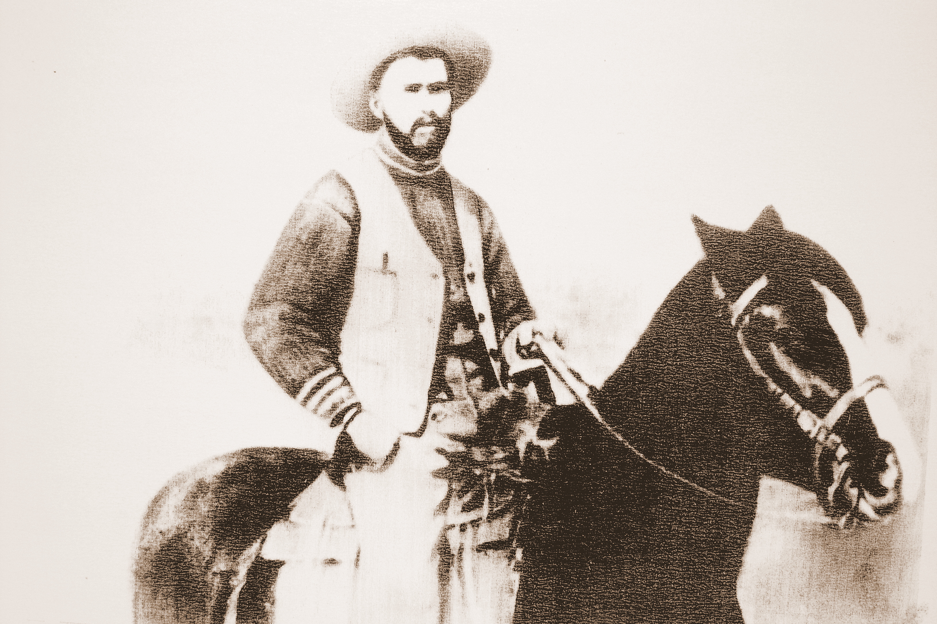 Pedro Trujillo on horseback