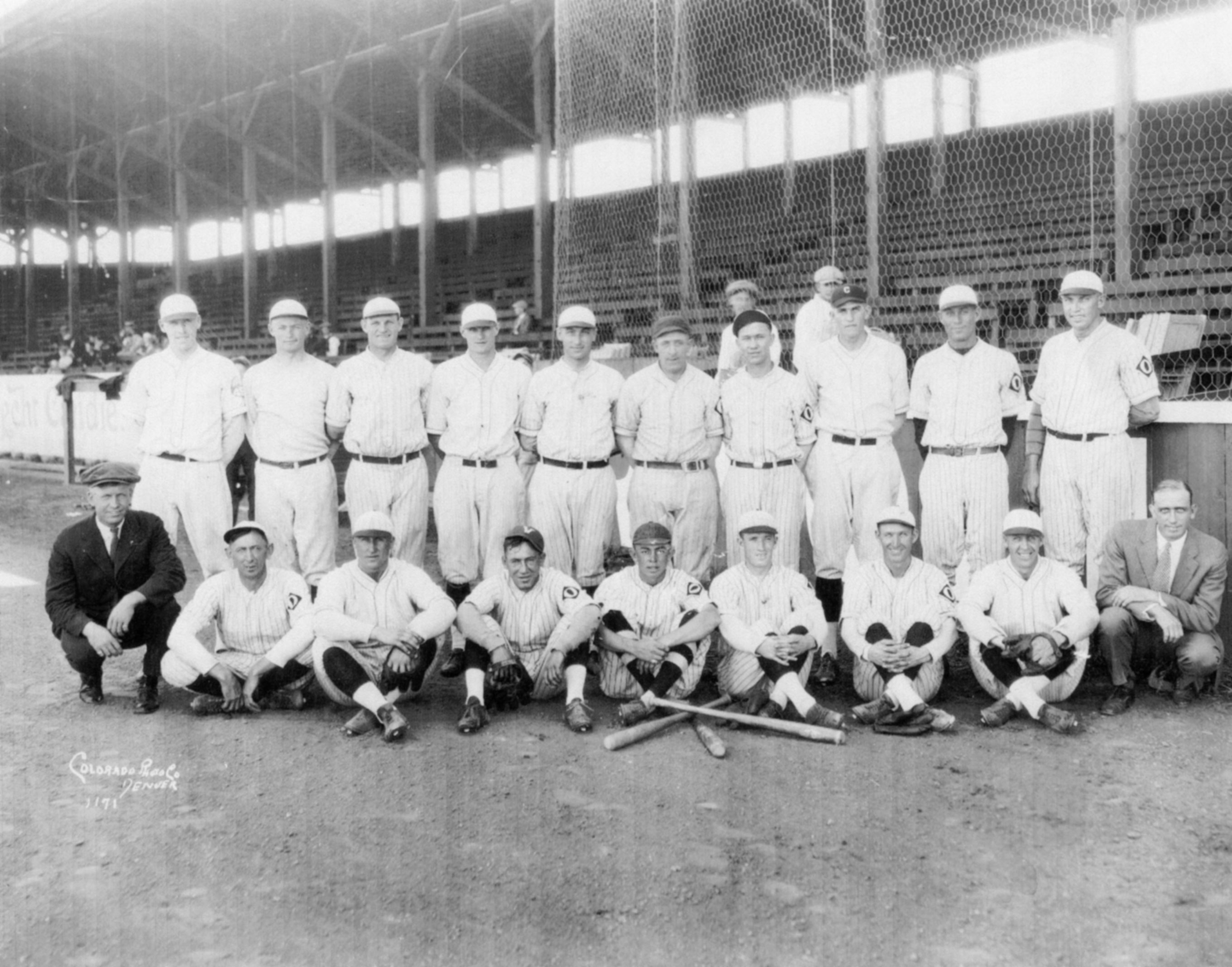 Olathe baseball team at Merchants Park, Denver, 1925