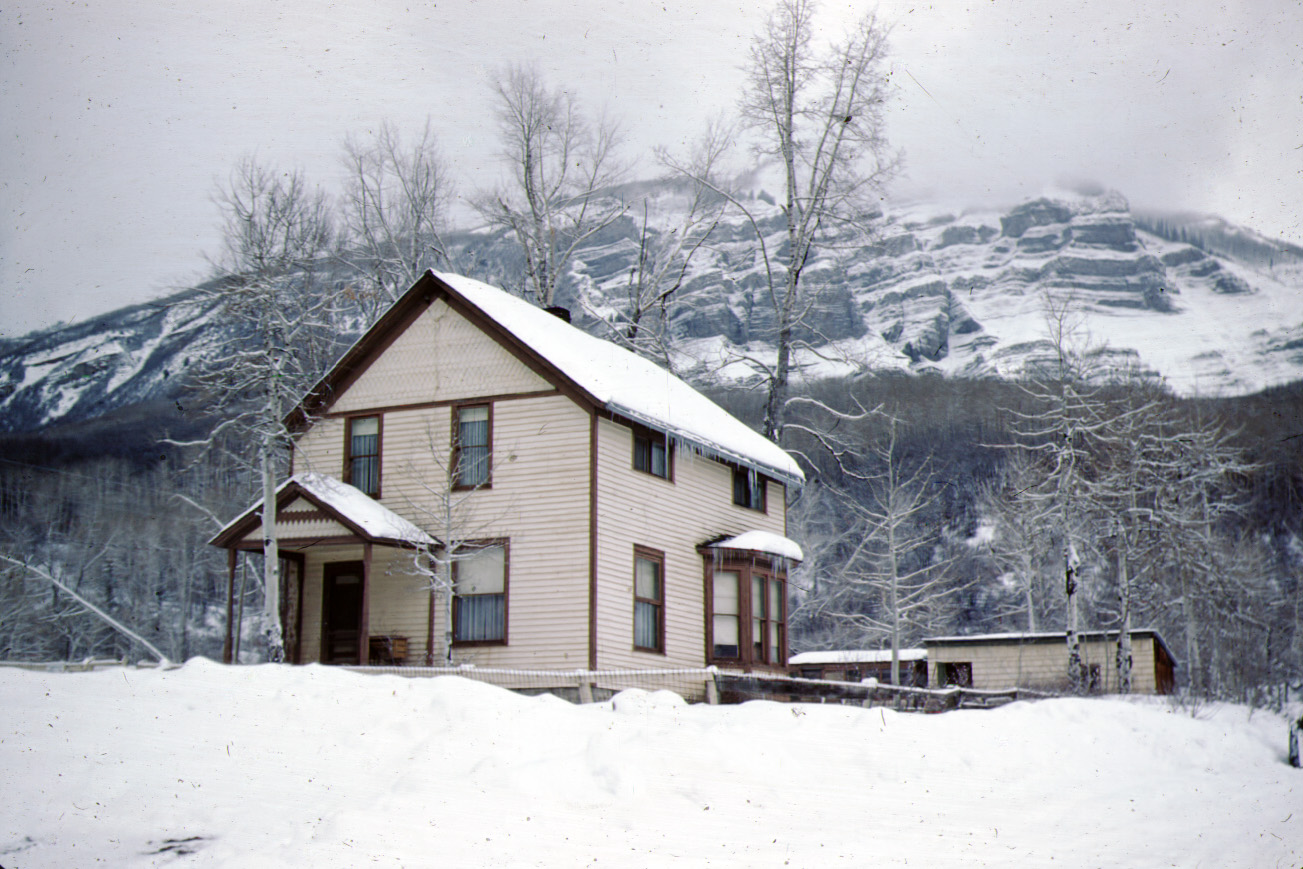 The Haxby House in the snow, 1959.
