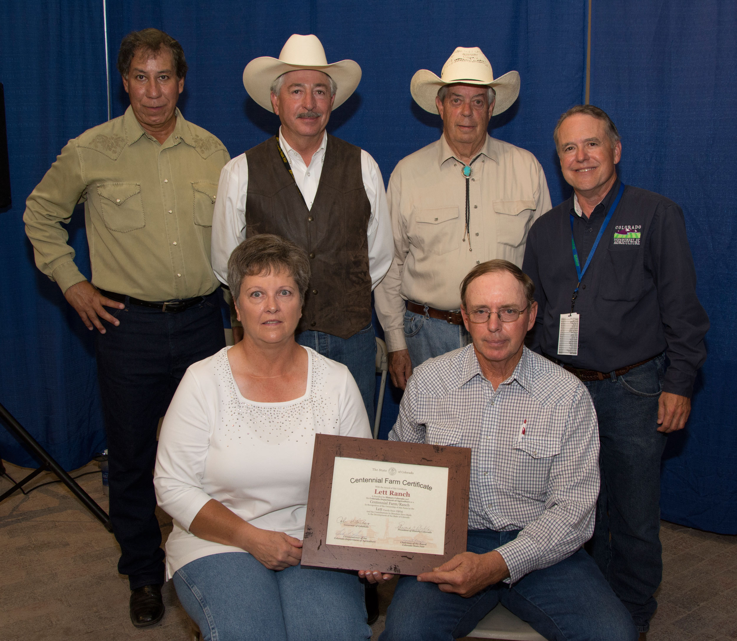 Lett Ranch members receive their Centennial Ranch award.