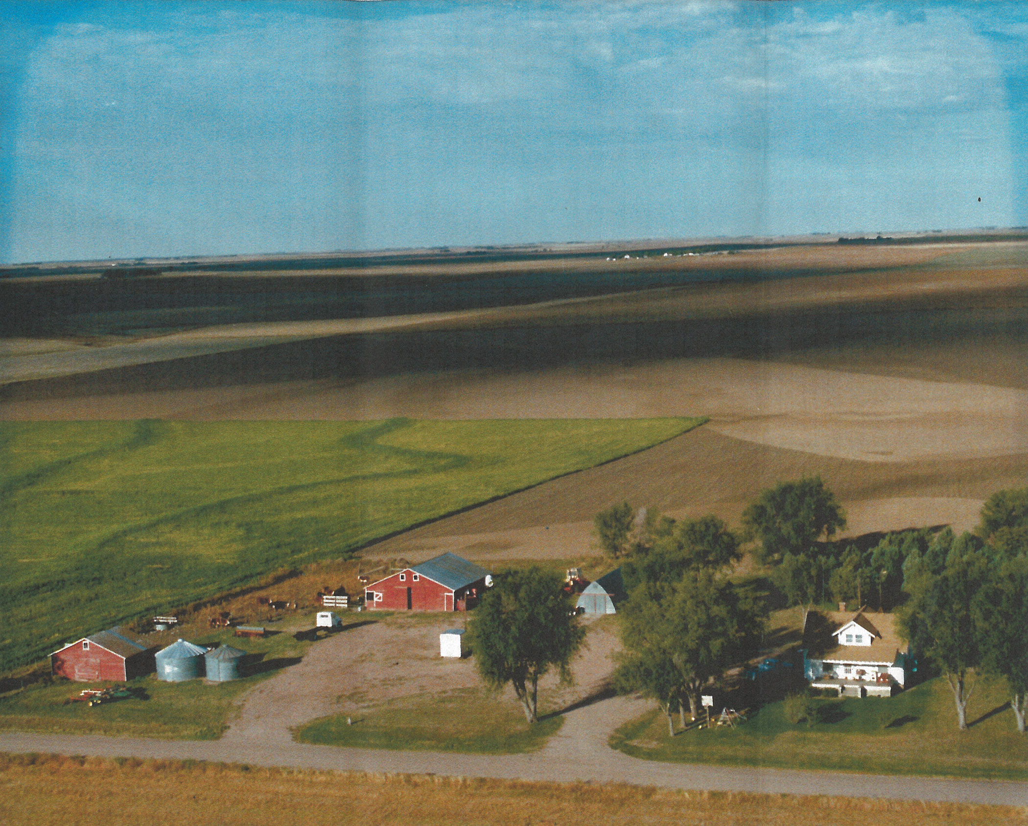 Aerial view of the Wernsman Family Farm.
