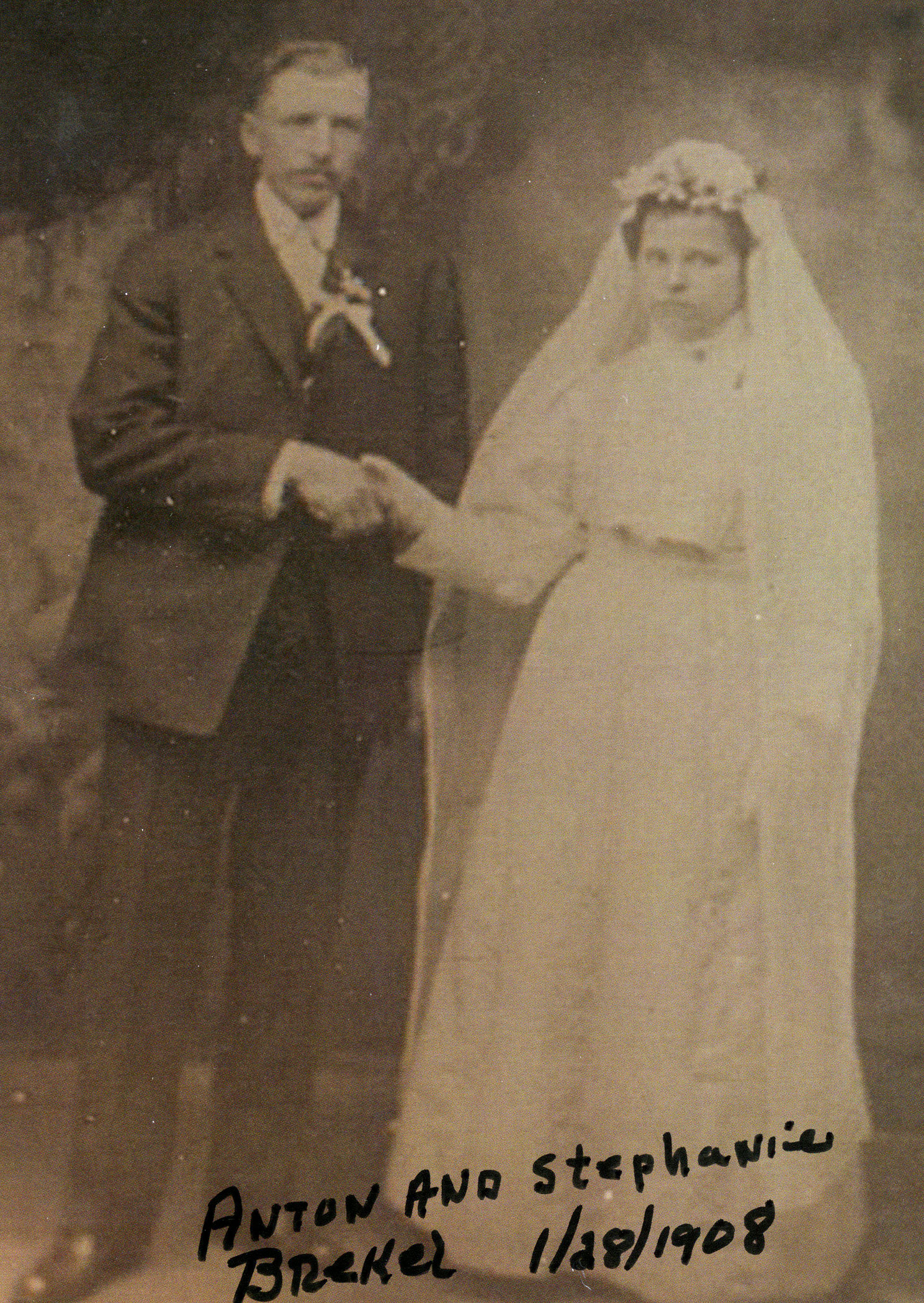 Anton and Stephanie Brekel, 28th January, 1908.