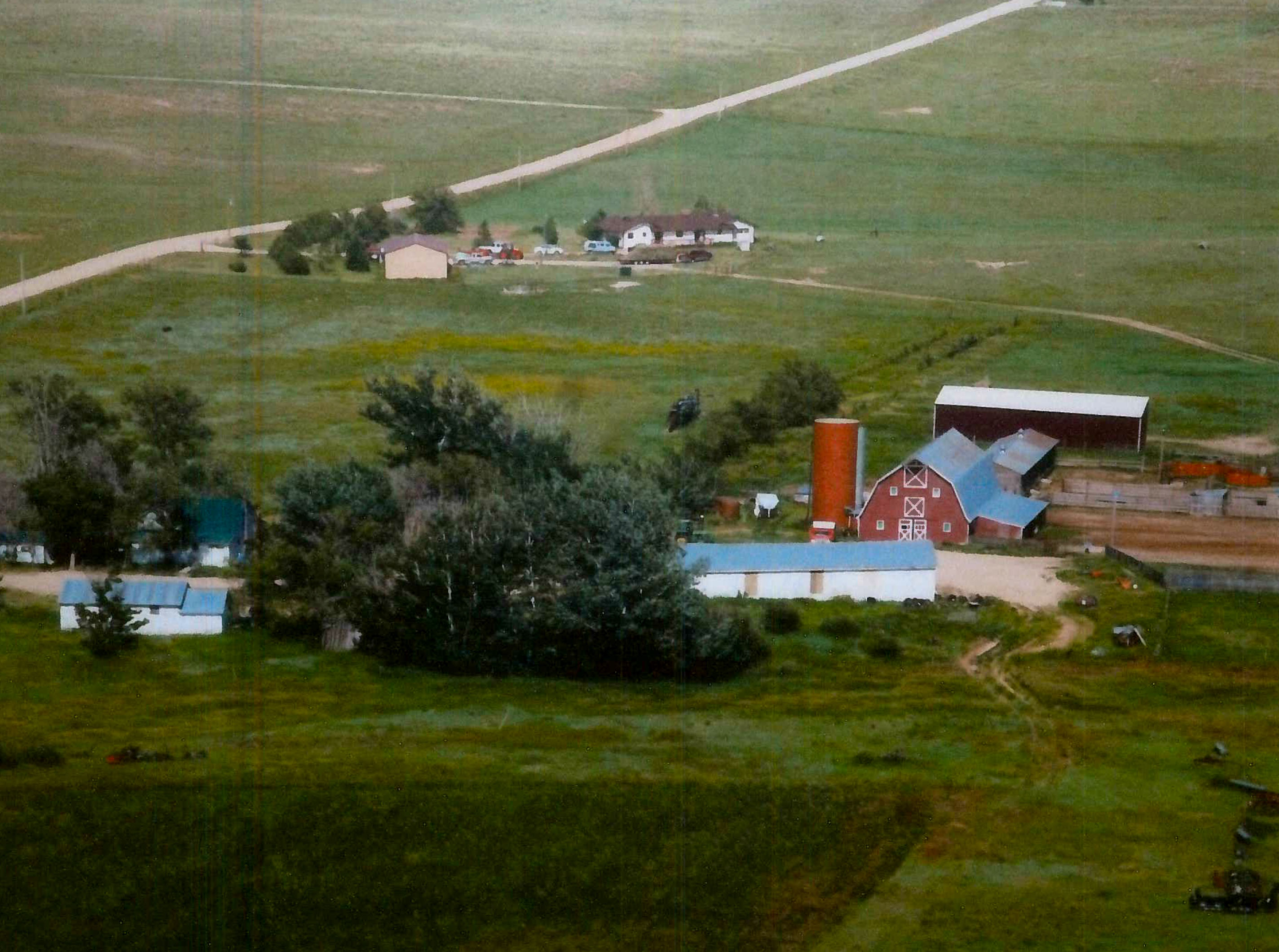Aerial view of the George Eurich Farm.