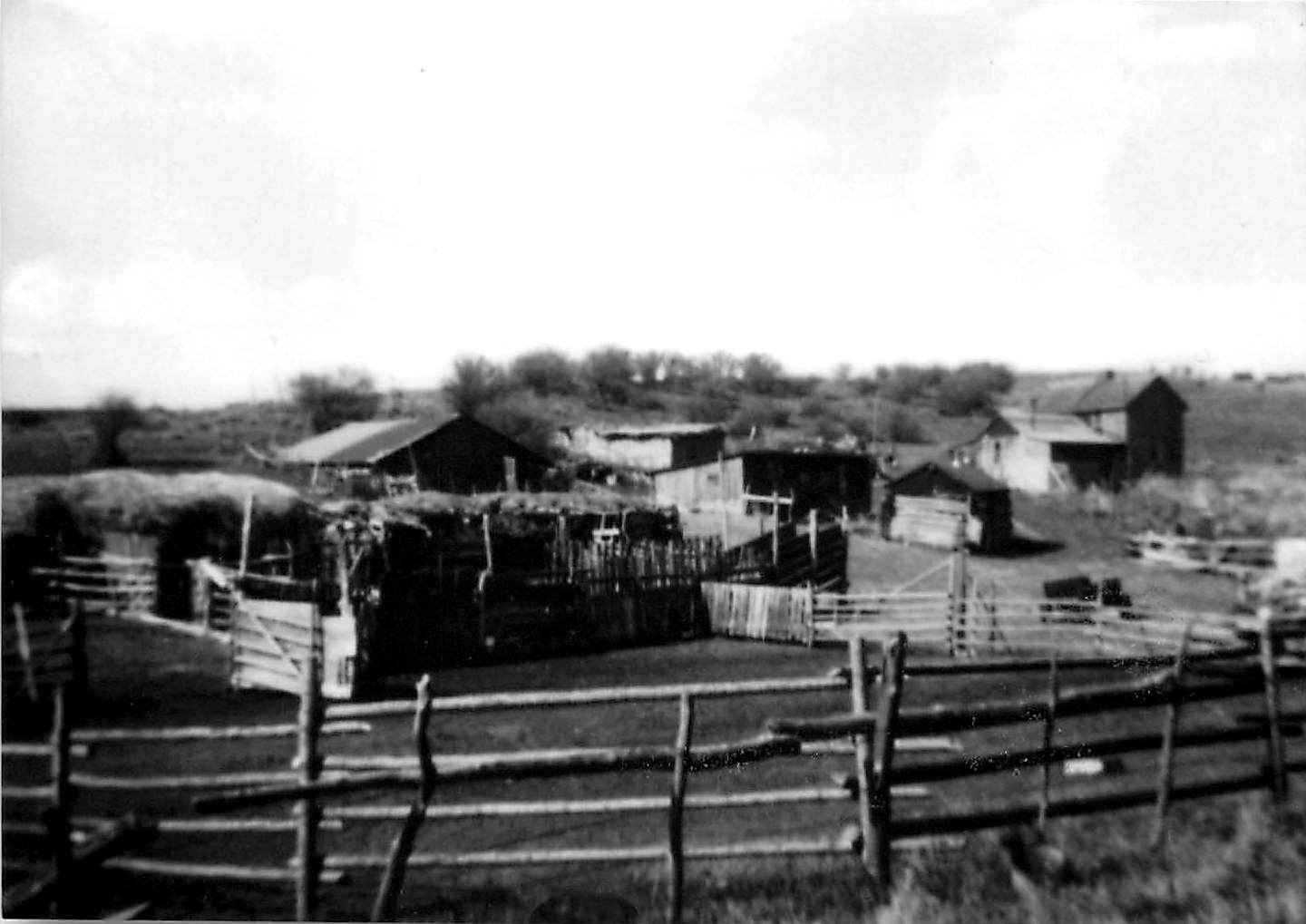 Historic photo of the Eldon Gerber homestead.