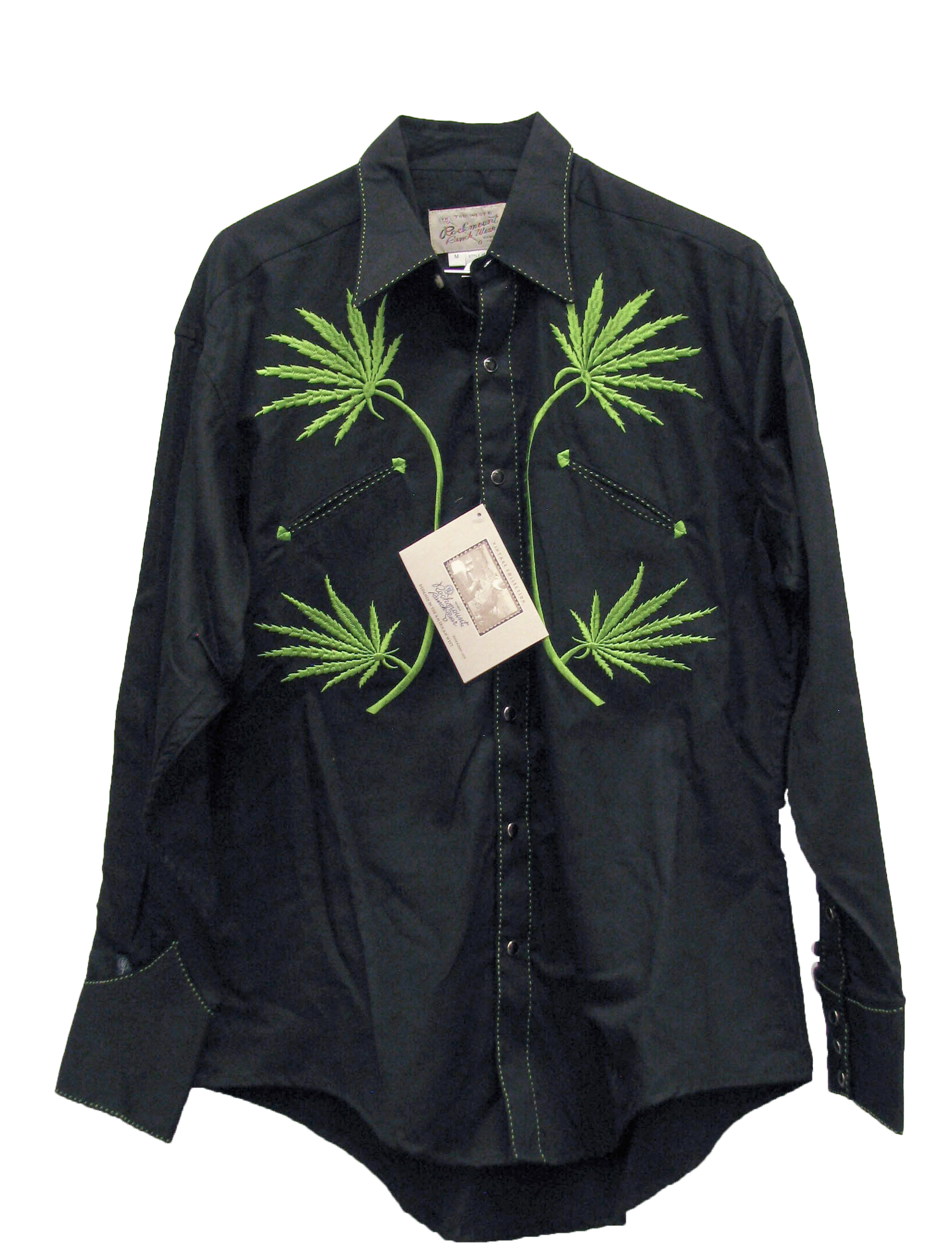 cannabis leaf women’s dress shirt