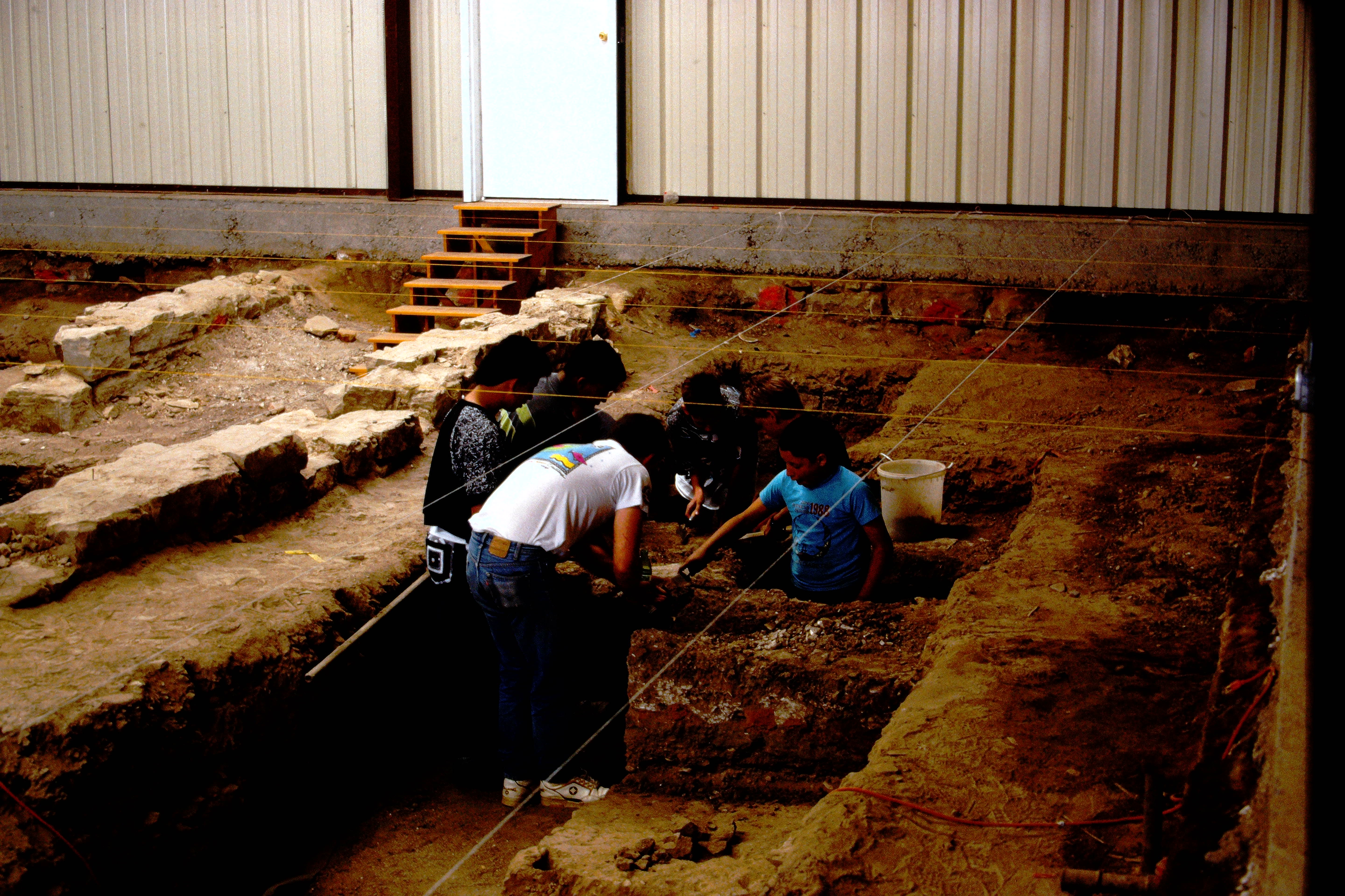 Archaeological excavation at El Pueblo Trading Post in the 1990s