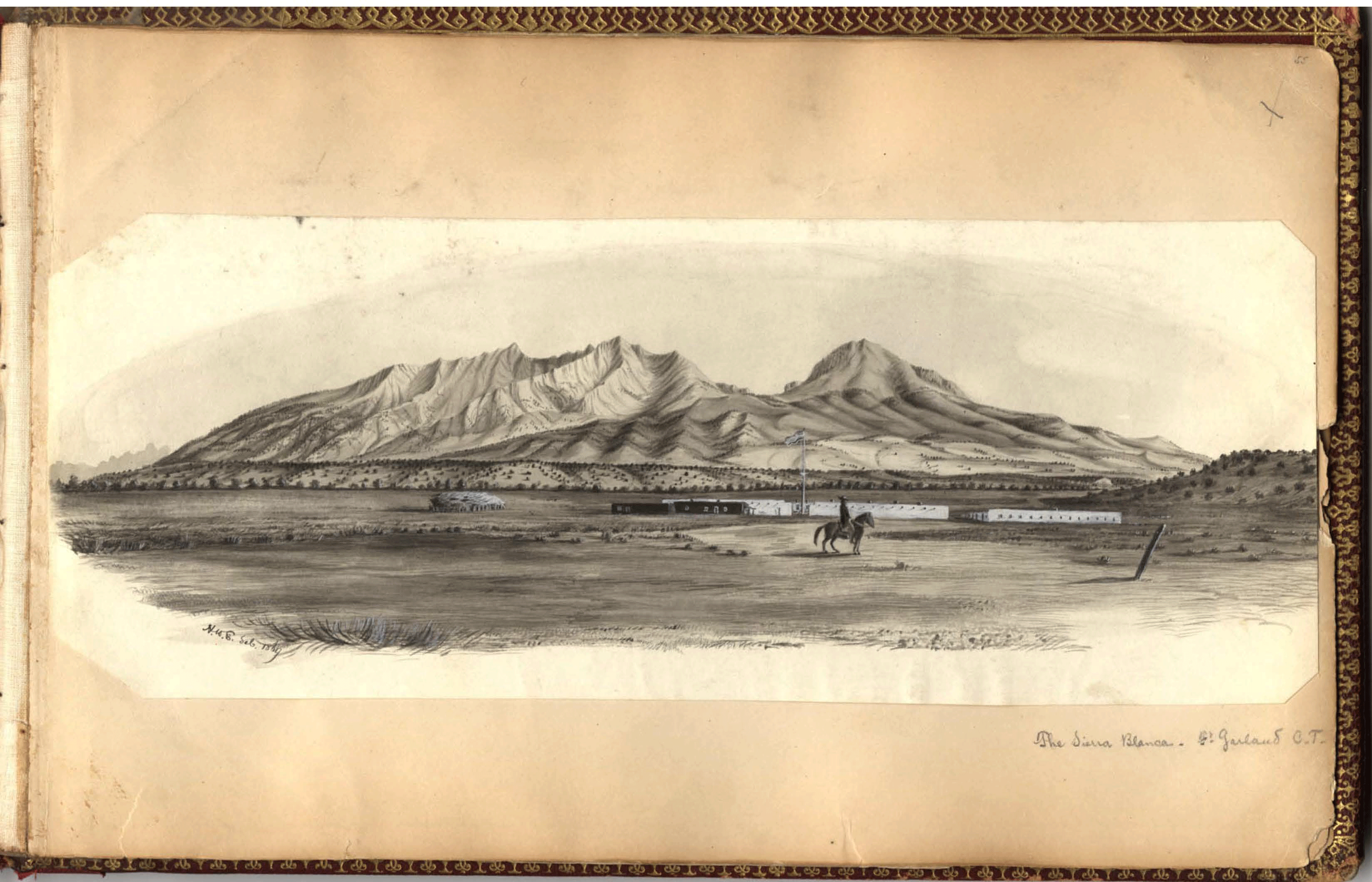 Drawing of Fort Garland by Henry W. Elliot 1869