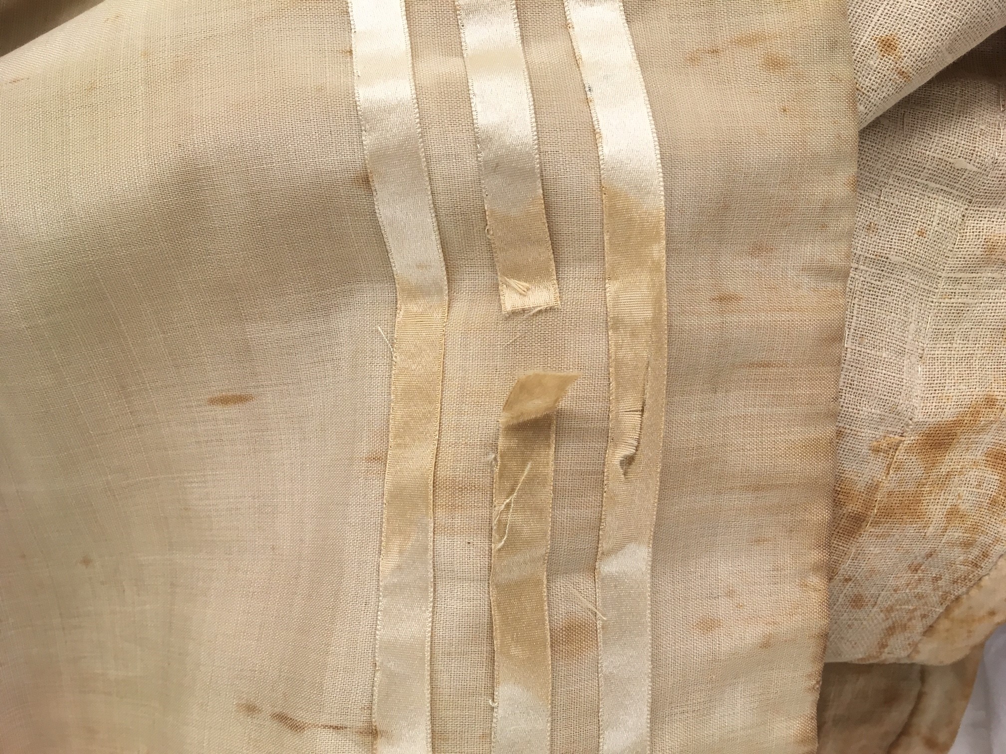 damaged area of the dress
