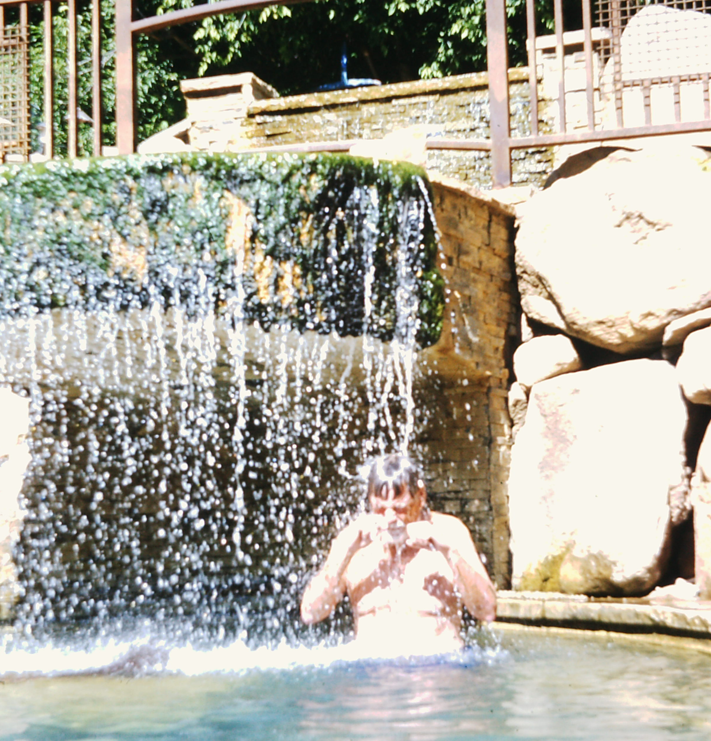 Tom enjoying the hot springs at Avalanche Ranch  