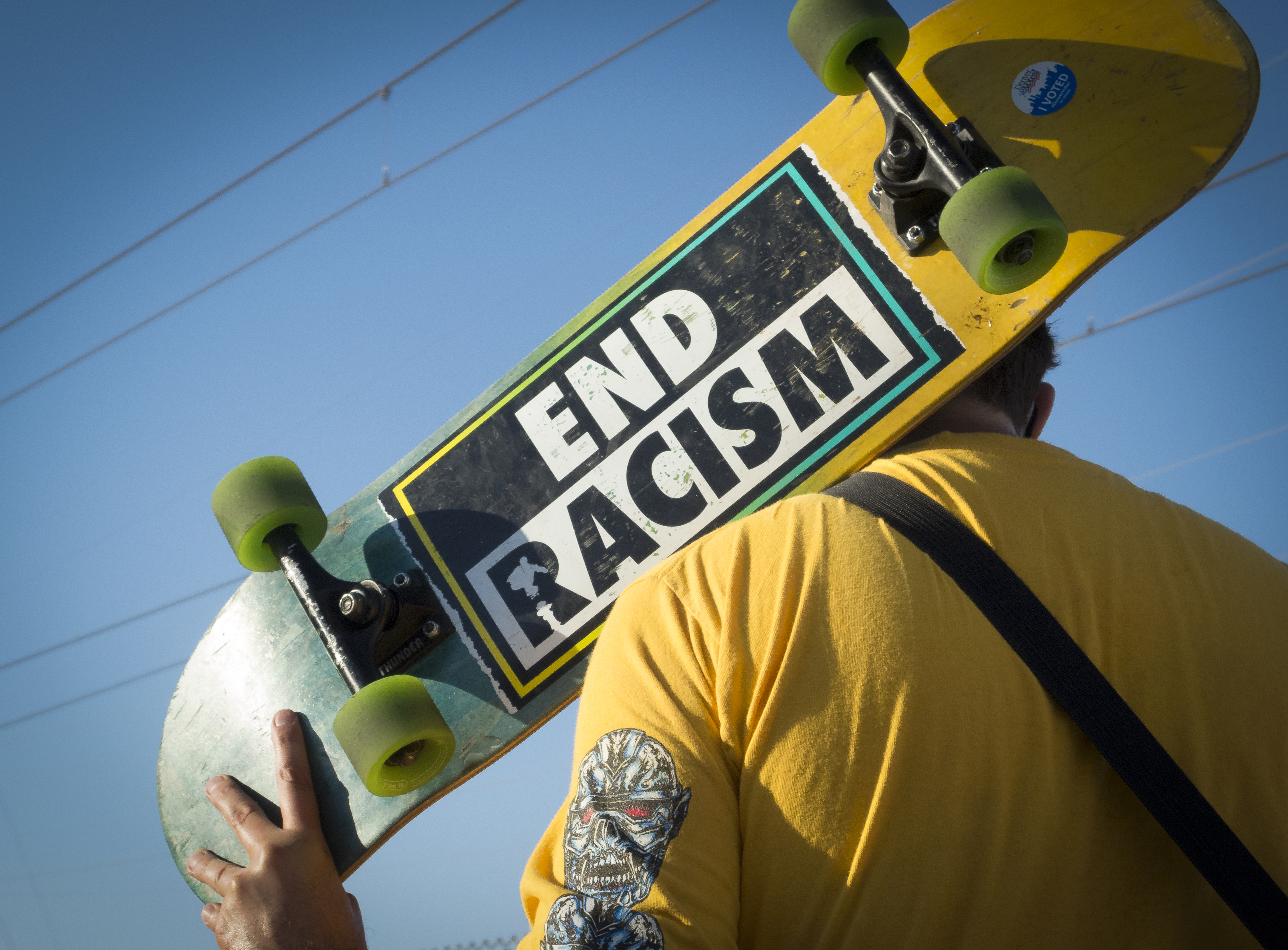 End Racism skateboard