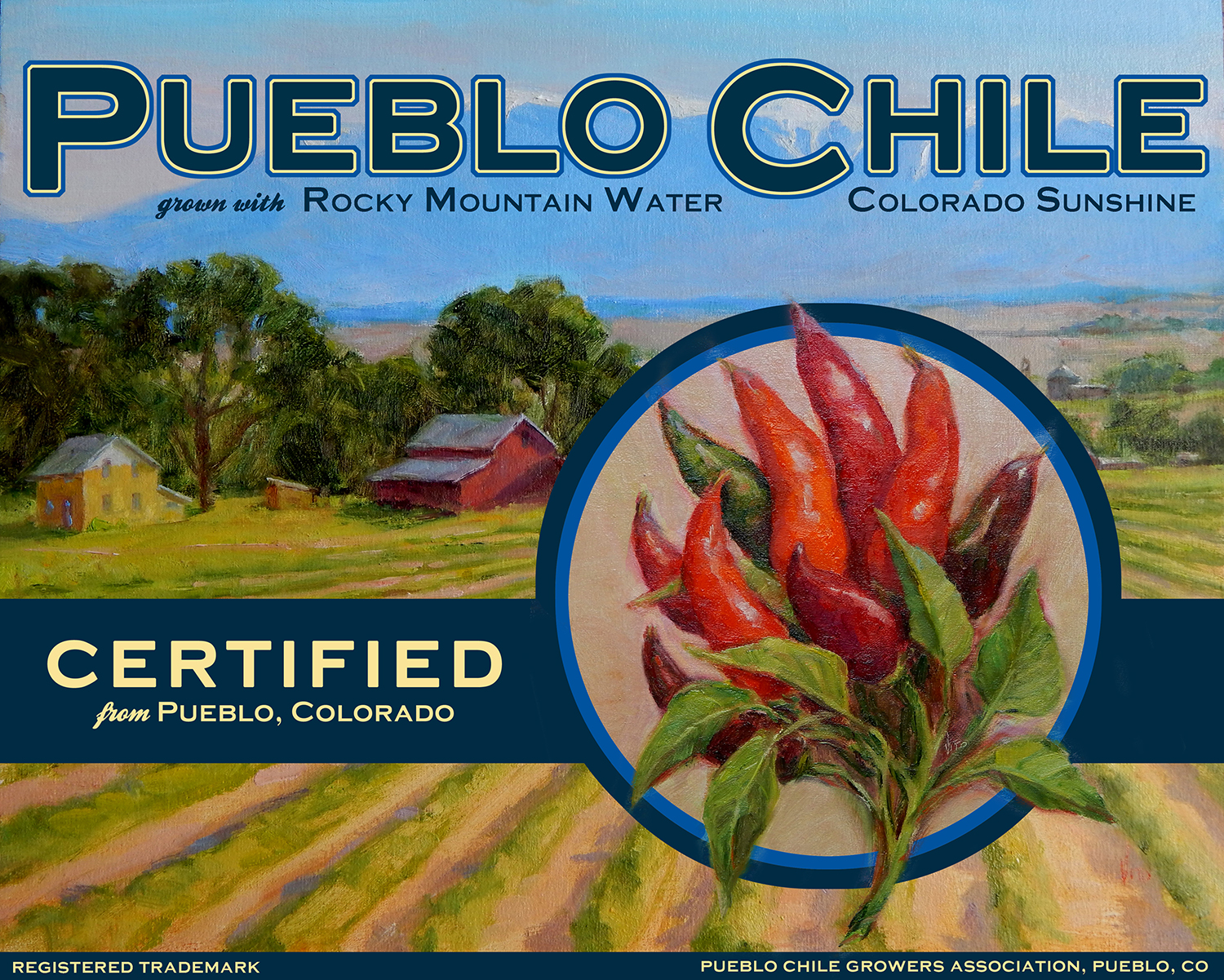 Pueblo Chile Growers Association trademark logo, Pueblo, Colorado.