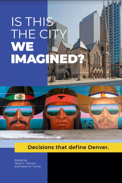 Cover of the book "Is this the City we Imagined?" A collection of essays, edited by Jason Hanson and Steve Grinstead.