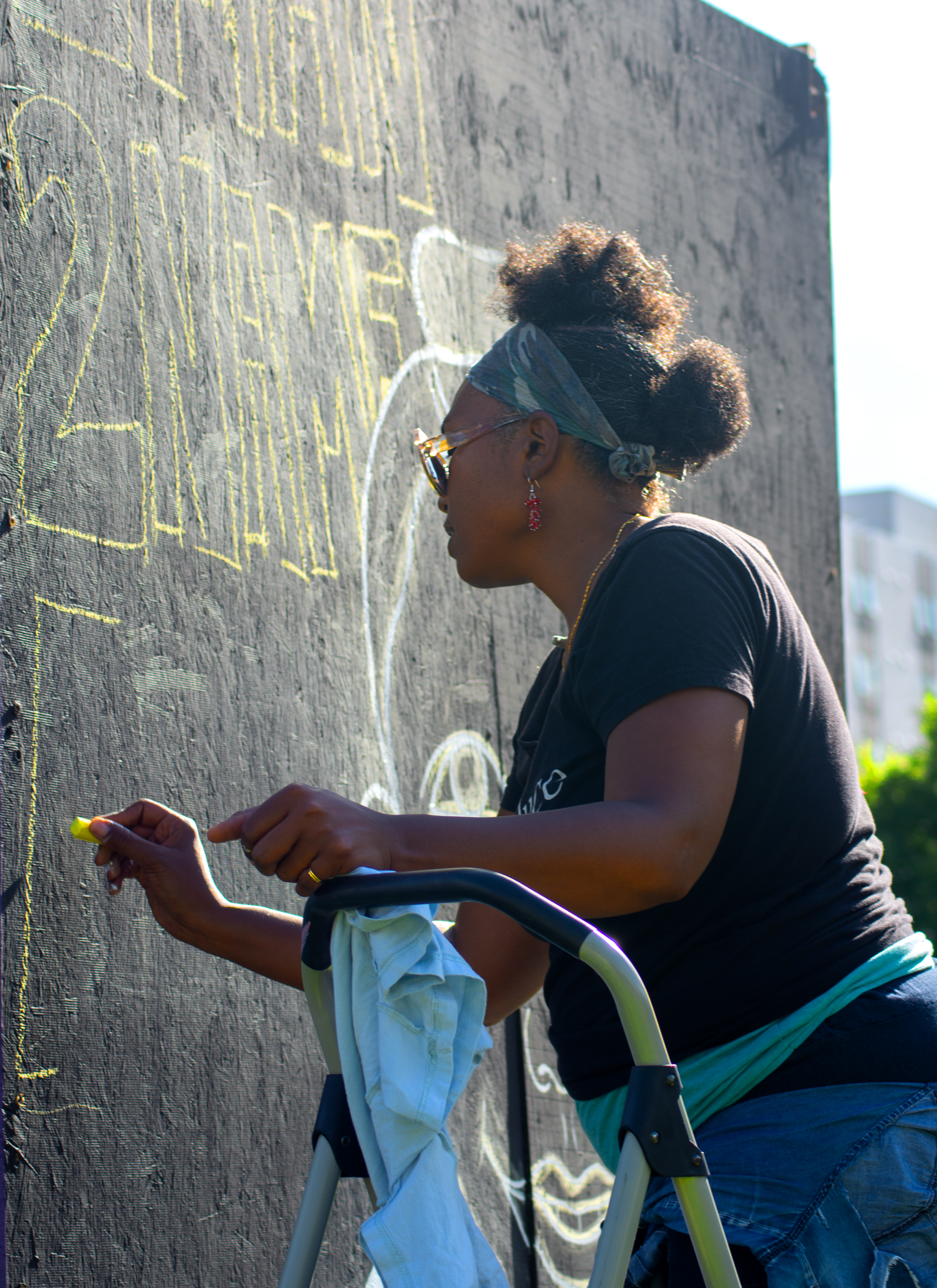 Holly-Kai Hurd during the Black Love Mural Festival