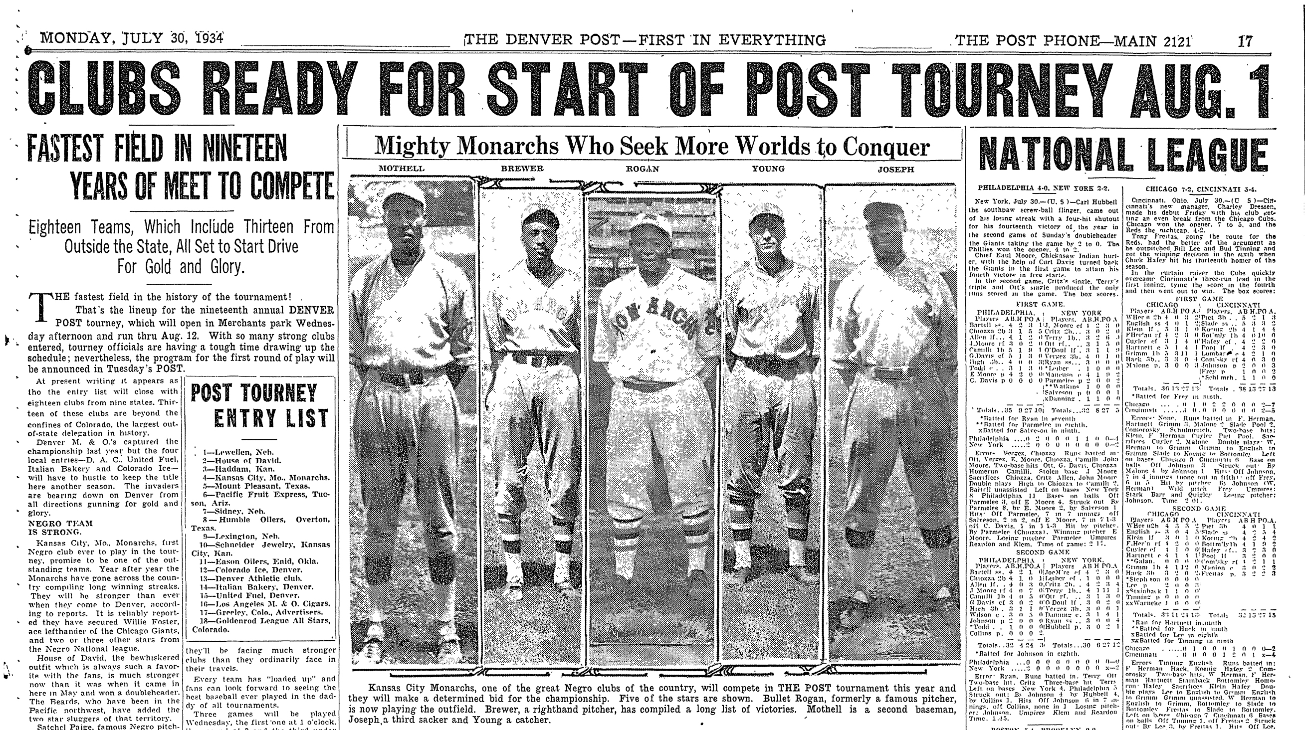 Denver Post July 30, 1934