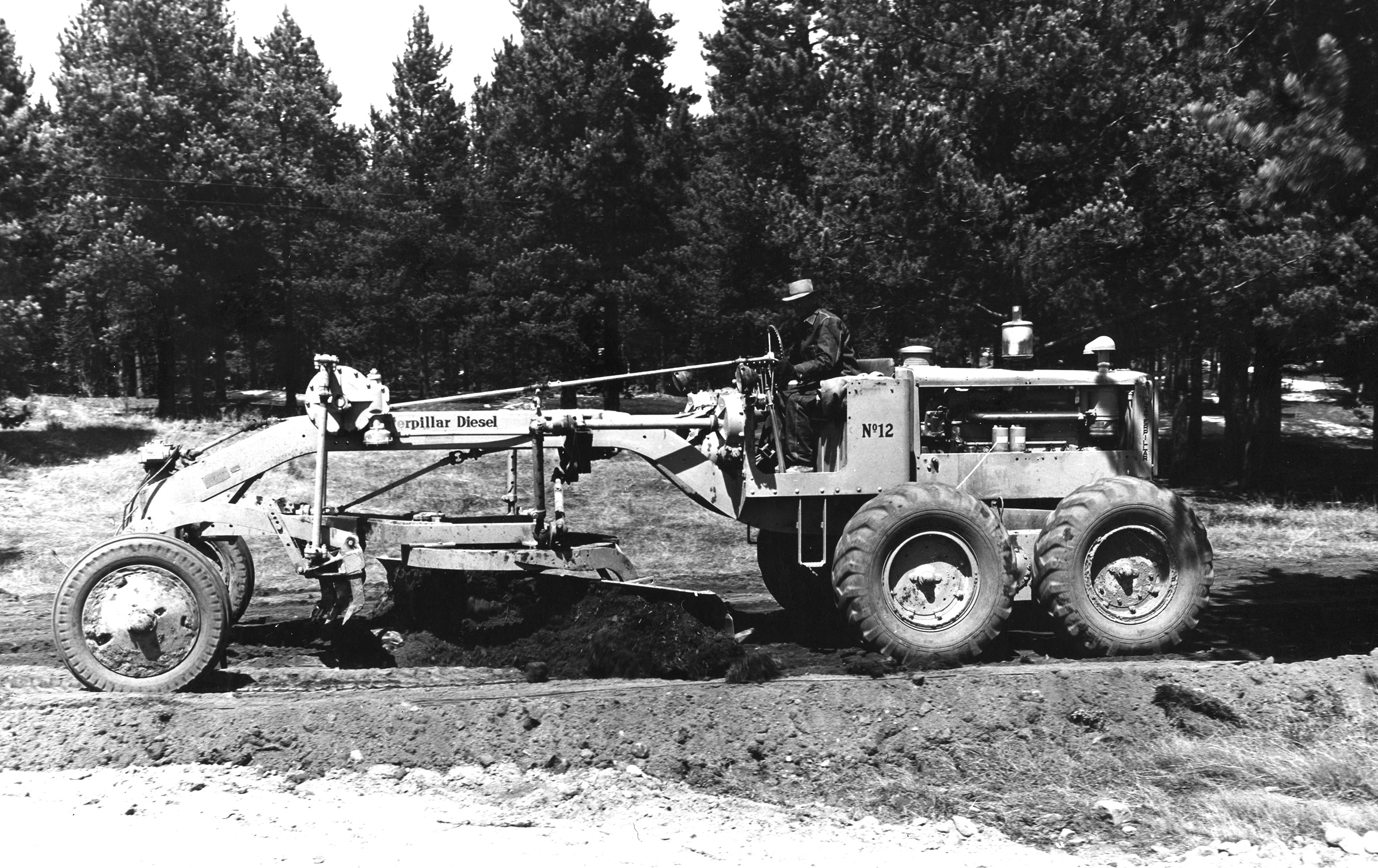 A road grinder working at Camp Hale.