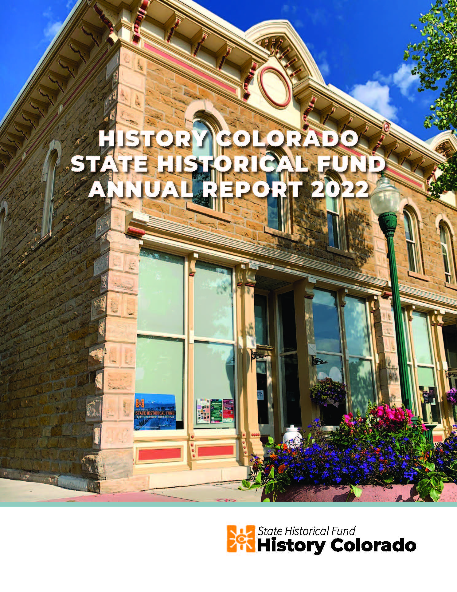 State Historical Fund Gaming Report 2022 Cover Image of the Gunnison Hardware Building in Gunnison County.