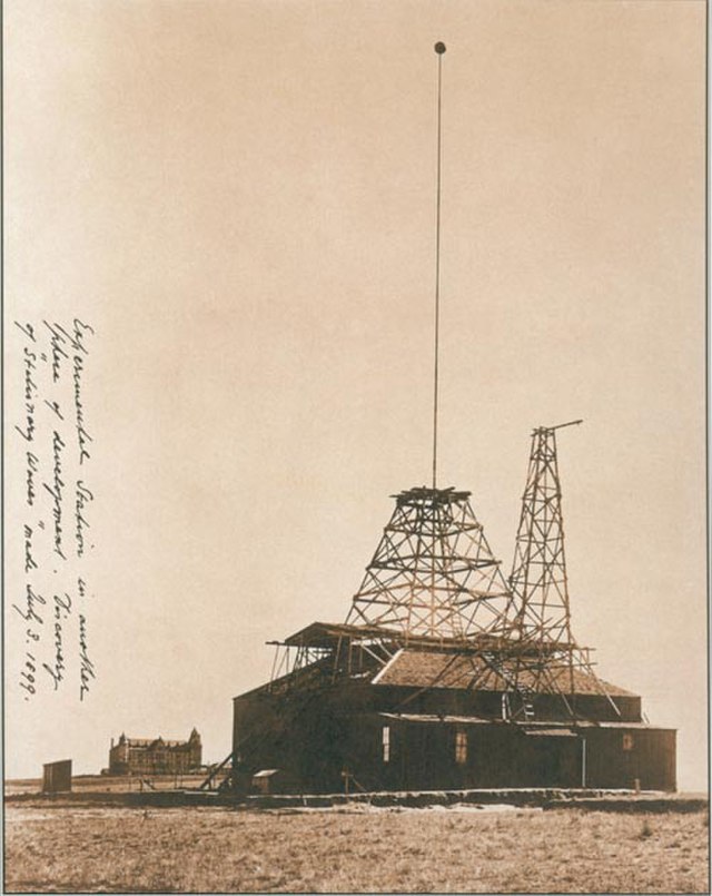 Vertical photo of Nikola Tesla's Colorado Springs Laboratory 