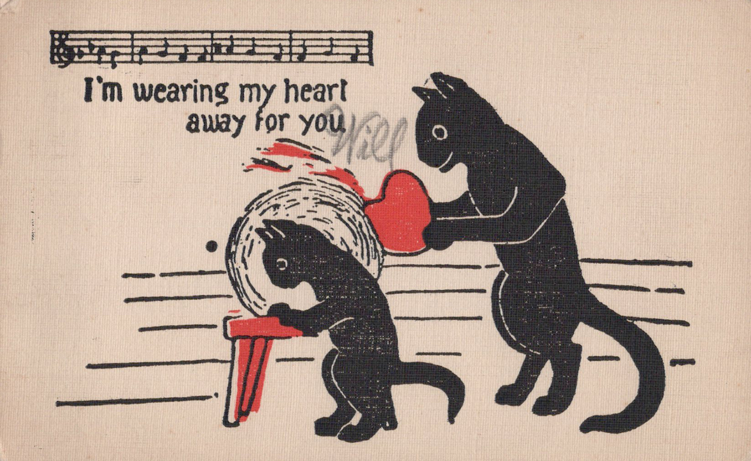 “I’m Wearing My Heart Away for You,” 1908.
