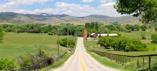 View of the Bingham Farm along CR50E in Larimer County, view to the northwest (2012)..
