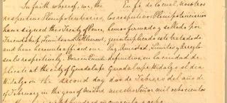Last page of the Treaty of Guadalupe-Hidalgo