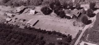 Aerial view of the Hice Ranch taken by "Photomaps" of Belleview Kansas in 1957.