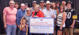 Sanders-Naugle-5NLLC family at the Centennial Farms awards