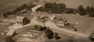 1958 aerial view of the Seger Farms.