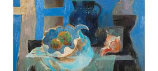 Blue Bowl, oil on canvas, 1957