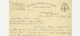 National Council of Women of the United States Letter hero image