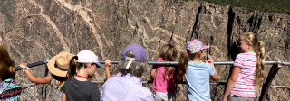 Students of Hands on History at the Ute Indian Museum taking a field trip to the Black Canyon of the Gunnison