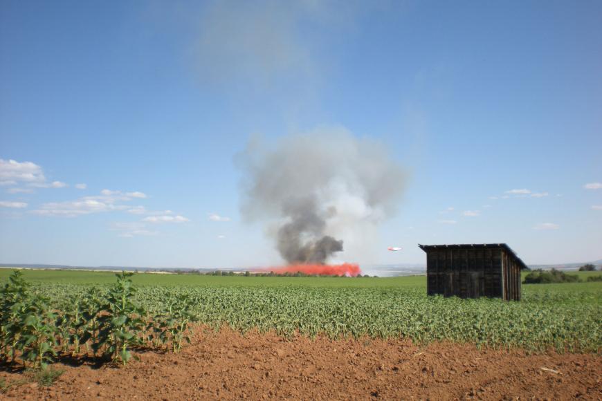 Fire in the canyon seen from the Allen Family Homestead, 2009.