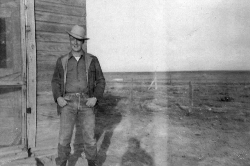 Marshall Fulbright in the 1940s on the Fulbright Family Farm.