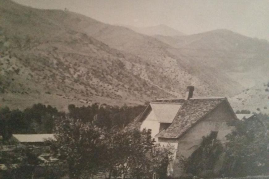 View of the ranch house in 1897, prior to its purchase by the Groy family.
