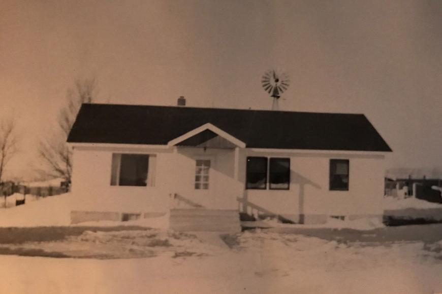Historic photo of the Kanode Ranch house.