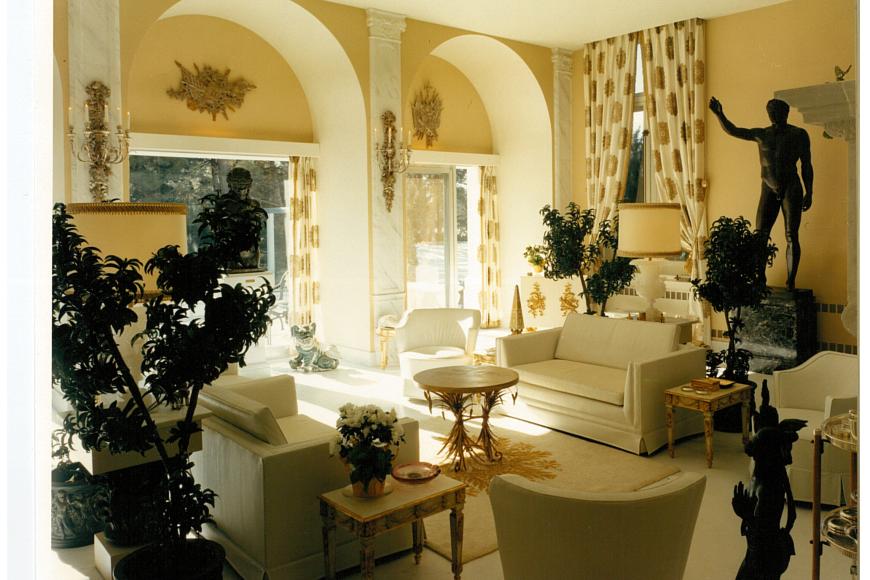 Belmar Mansion 1969 interior living room